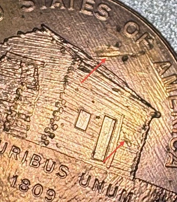 2009 D Lincoln Cent ERROR-STRIKE THROUGHS ON REVERSE 🔥 - Image 1 of 3