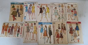 Konvolut 10 Vintage Simplicity 60er Jahre Schnittmuster Kinder Junge Damen - Bild 1 von 4