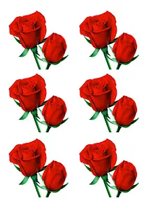 Planche de stickers ROSES - Adhésif adhesive autocollant - Imagen 1 de 1