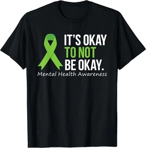 Its Okay To Not Be Okay Shirt Mental Health Awareness Ribbon T-Shirt - Picture 1 of 11