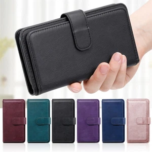 10 Card Magnetic Leather Flip Wallet Case For iPhone 17 Pro Max 16 15 14 13 12 7 - Picture 1 of 62