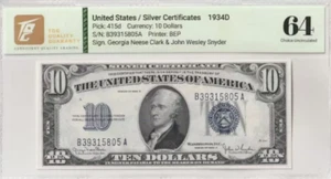 1934-D USA $10 Banknotes UNC - Picture 1 of 2