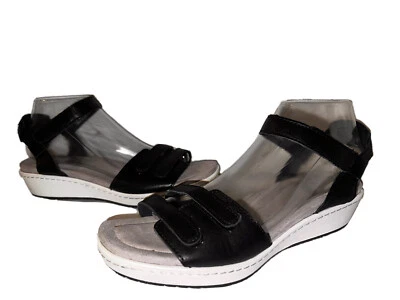 ARIAT Shoes Women's Sz 9.5 Black Leather Slingback Leisure Time Comfort Sandals - Image 1 of 4