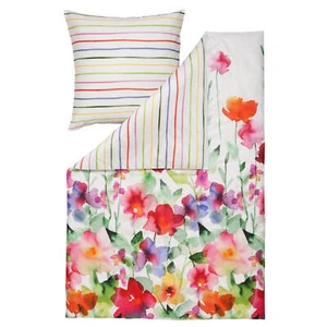 Estella Bettwäsche Set Aquarell 4703 985 multi Wendeoptik Blumen Mako Satin - Bild 1 von 7