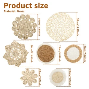 Rattan Wicker Wall Baskets Easy to Clean Safe Basket Wall Art for Home BlfkI∝ - Picture 1 of 11
