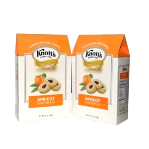 Lot of 2 Pack Knott's Berry Farm Premium Apricot Shortbread Cookies 16oz each - Picture 1 of 3