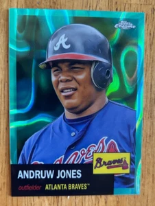 ANDRUW JONES 2022 Topps Chrome Platinum GREEN WAVE REFRACTOR ~ #'d /99 ~ BRAVES - Picture 1 of 2