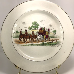 Plate Horses Carriage VTG Bygone Days Made in England for P.V. Collector - Picture 1 of 7