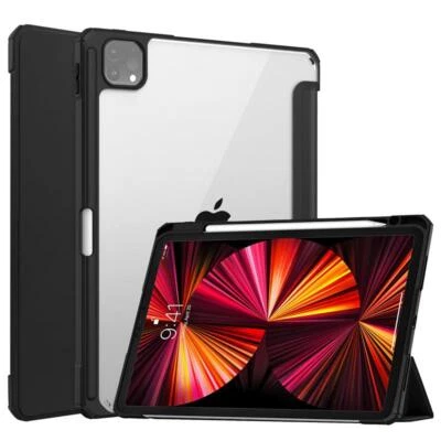 Hybrid Case for iPad Pro 11 in Slim Stand Clear Back Shell Cover Auto Wake Sleep - Image 1 of 4