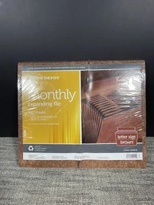 Office Depot Monthly Expanding File Open Top Letter Size Brown Pre-Printed Tabs - Picture 1 of 6