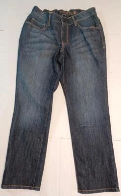 Faded Glory Denim Blue Jeans Women's 16P-Petite Dk Wash Straight Stretch - Image 1 of 4