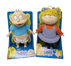 VTG Nickelodeon Rugrats Lot Mattel 1997 Plush Doll Angelica Tommy Hair Raising - Picture 1 of 16