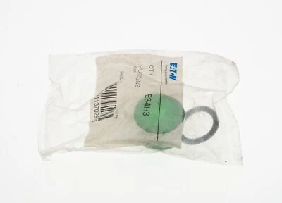 EATON E34H3, Illuminated Pushbutton Lens, Green actuator, Plastic, E34 Series - Photo 1/2