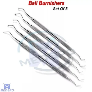 Set Of 5 Dental Amalgam Plastic Cavity Burnisher Restorative Filling Instruments - Picture 1 of 5