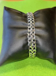 Ein amerikanisches Sterling 925 Doppelglied 8 Zoll Armband. 23,95 g - Bild 1 von 6