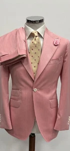 Pink super 180 one button wool suit - Picture 1 of 4