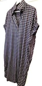 AMMA dress pockets artsy pintuck shirt dress women 2 M UK 12 plaid midi sporty 3 - Picture 1 of 10