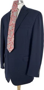 SAMUELSOHN Loro Piana Mens Blue Wool Blazer 46L Ticket Pocket Rain System Canada - Picture 1 of 15