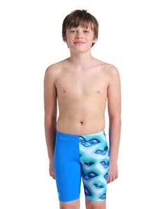 Arena Boys Logo Graphic Swim Jammer - Blue River/Water - Picture 1 of 7