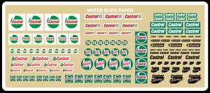 Decals Decalcomanie CASTROL RACING 1/43 1/32 1/24 Water slide gasoline scalex. - Picture 1 of 3