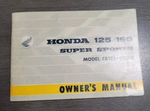 Vintage Honda CB125 CB160 Super Sports Owner's Manual - Picture 1 of 5