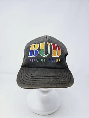 Vintage Multi-color Bud King Of Beers 90s USA Made Budweiser Snapback Hat - Image 1 of 4