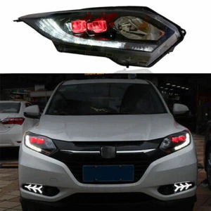 For Honda HR-V Vezel 2015-18 Led Headlight Lamp Assembly DRL Devil Eye Streamer - Picture 1 of 12