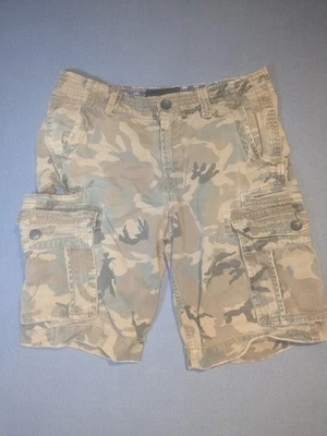  HURLEY Y2k Mens CAMO BAGGY CARGO SHORTS WIDE LEG SZ 31   - Image 1 of 4
