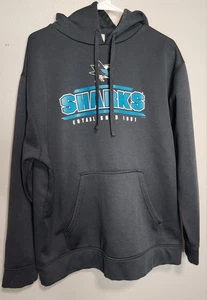 Felpa con cappuccio NHL uomo L grigio scuro San Jose Sharks manica lunga pullover - Foto 1 di 8
