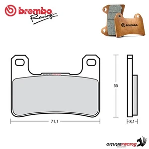 Paire plaquettes frein Brembo Racing Z04 Suzuki GSXR1300 Hayabusa 2008-2012 - Imagen 1 de 5