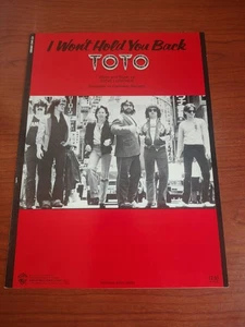 I Won't Hold You Back Toto Sheet Music - Picture 1 of 1