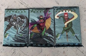 Vintage 1995 Fleer BATMAN FOREVER Metal factory-sealed 1 PACK of 8 cards - Picture 1 of 2
