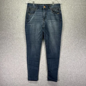 Democracy Jeans Womens 10 Blue Denim Ab Solution Ankle Skimmer Skinny Stretch - Picture 1 of 8