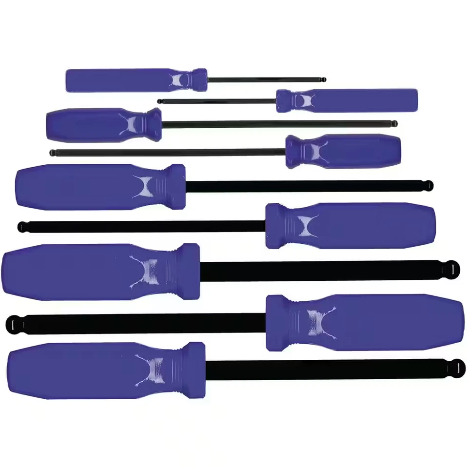 Metric MM Sizes 1.5-10 Ball-Hex (Allen) Screwdriver (9-Piece Set) - Image 1 of 1