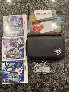 Nintendo 3DS XL Pokemon Bundle 3 Spiele + Handheld-Spielkonsole Schwarz US Modell - Bild 1 von 10