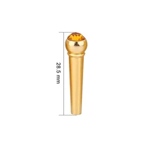 Durable 6PCS Crystal Glass Guitar Pins - Ideal for Acoustic Guitars Std Bridges - Picture 1 of 6