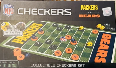 Juego de mesa NFL Checkers 2020 Chicago Bears vs Packers Rivalry Fútbol Regalo en muy buena condición Foto 1 de 4
