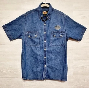 Harley-Davidson Denim Shirt Women Large - Picture 1 of 8