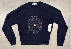 Neu mit Etikett Spiritual Gangster leichtes Sweatshirt Sternzeichen Rundhalsausschnitt Gr. Medium blau - Bild 1 von 7