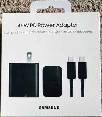 Samsung OEM 45W USB-C Super Fast Charging Wall Charger  For Galaxy S23/24 Ultra - Image 1 of 3