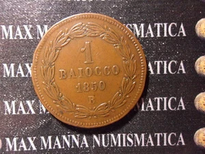 STATO PONTIFICIO PIO IX 1 BAIOCCO 1850 RAME BOLOGNA ANNO IV RARA - Imagen 1 de 1