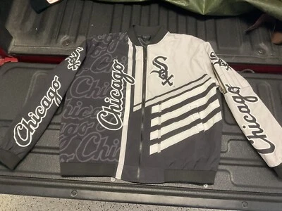 Chicago White Sox Jacket Men L Bomber MLB All Over Print Double Sided - Image 1 of 4