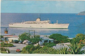 Postcard M/S VICTORIA entering St Thomas Harbor, Virgin Islands Caribbean unused - Picture 1 of 2