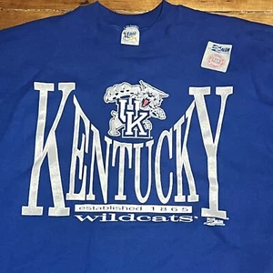 Vtg Salem Sportswear USA KENTUCKY WILDCATS Blue Crewneck Sweatshirt - Size XL - Picture 1 of 10