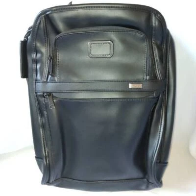tumi ALPHA3 Backpack outdoor PC Storage 9603590 Leather Black cp - Image 1 of 4