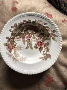 Antique 1930s 10 Johnson Bros England Soup Bowls Windsor Ware Apple Blossom - Picture 1 of 6