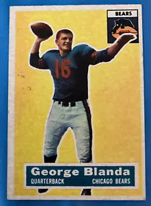 1956 Topps Football #11 George Blanda EX/EX+ HOF Chicago Bears Kentucky - Picture 1 of 2
