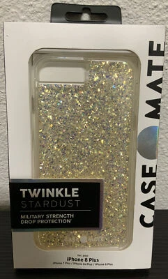 🍒 Funda CaseMate Apple iPhone 8/7/6s plus centelleante en polvo de estrellas fuerza militar Foto 1 de 2