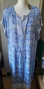 New Laura Ashley Dress Size 18 Blue/White - Picture 1 of 6