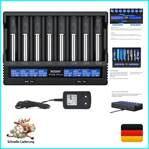 VC8 Plus Caricabatteria Processore per 8 x Batterie Li-Ion e NiMH Batteria Universale1865... - Foto 1 di 8